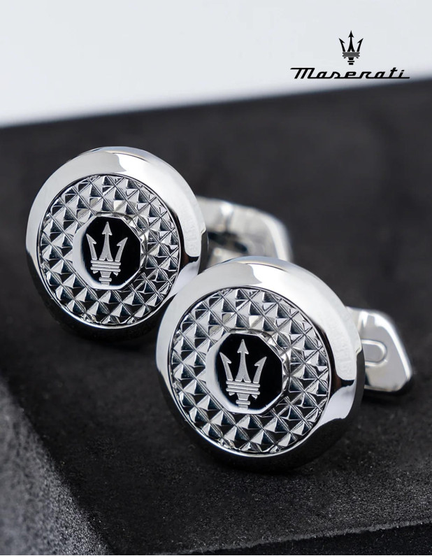 MASERATI J CUFFLINKS SS+TEXTURE